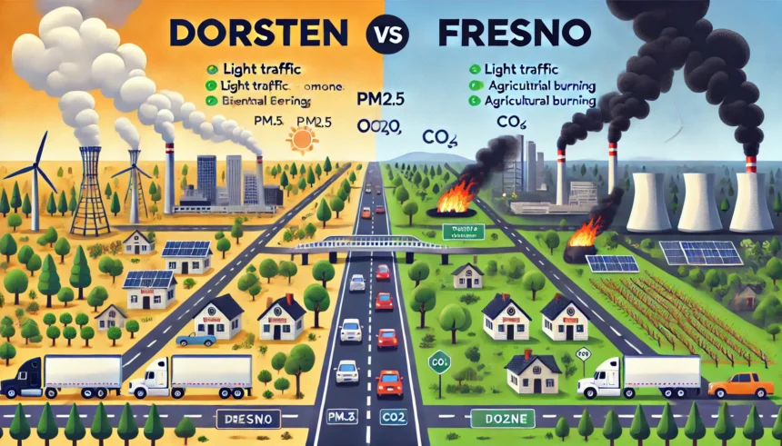 Dorsten vs Fresno Pollution